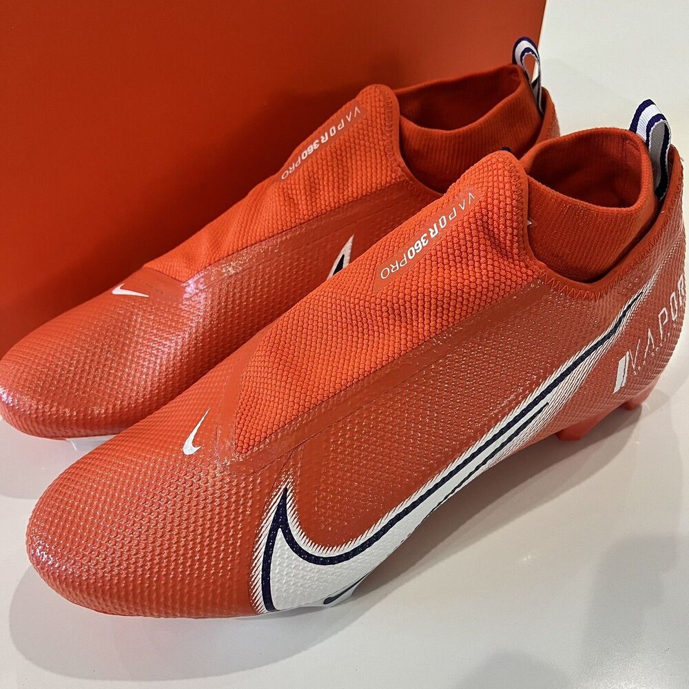 Nike Vapor Edge 360 Pro Clemson Tigers Football PE Cleats CV3066-800 Sz 13.5 W